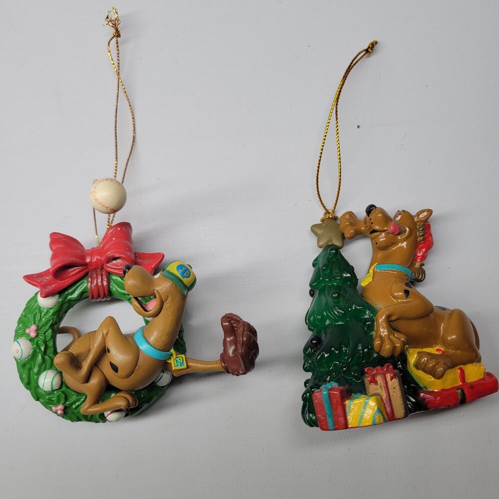 Vintage Christmas Ornaments Trevco Scooby Doo 1999 and Hanna Barbera 2001